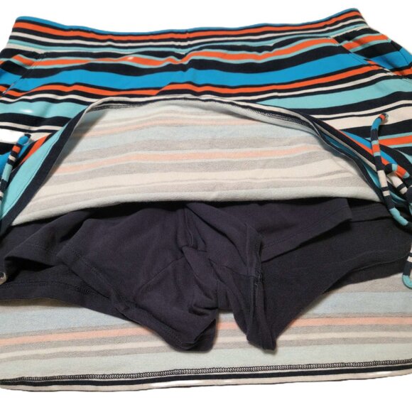 Crown & Ivy Curvy striped skirt Women's 2XL Pockets Adjustable length Side ties - Picture 4 of 8